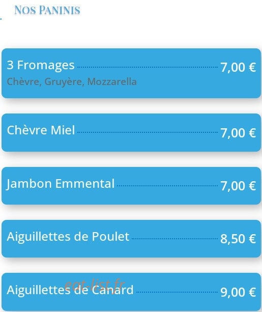 Central Bar — carte page 4