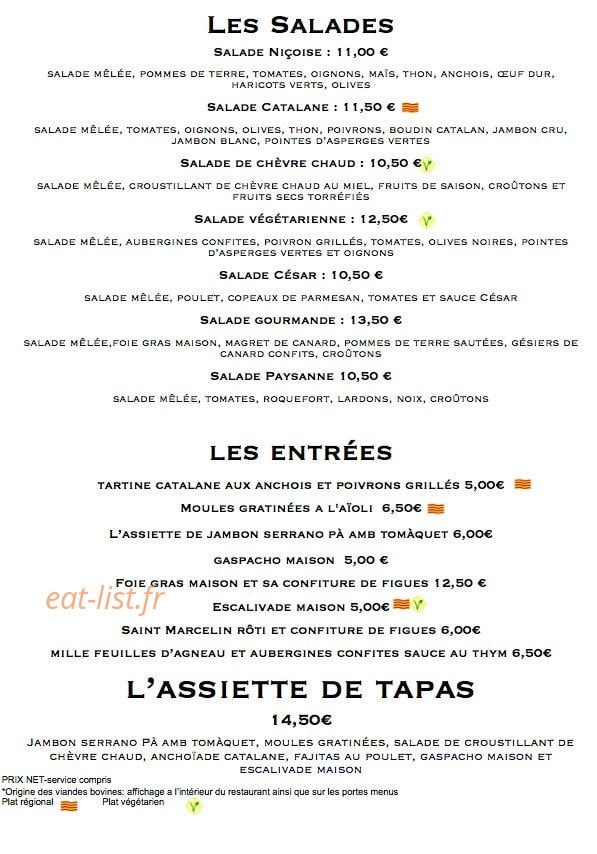 Le cafe de la paix — carte page 5