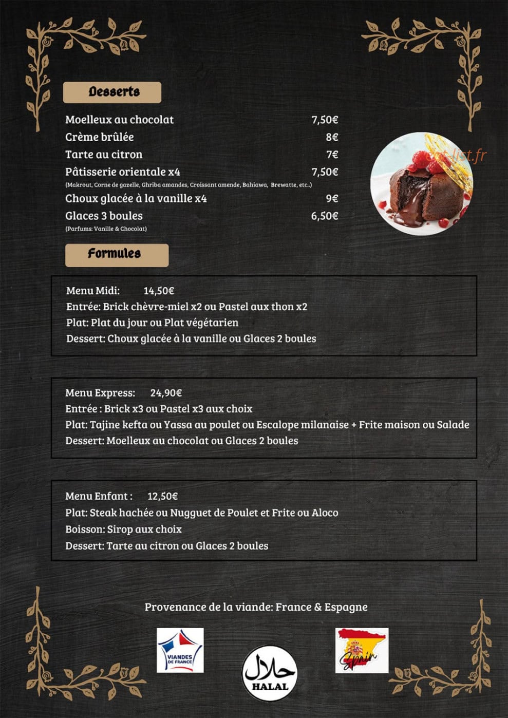 Le palais des saveurs — carte page 2