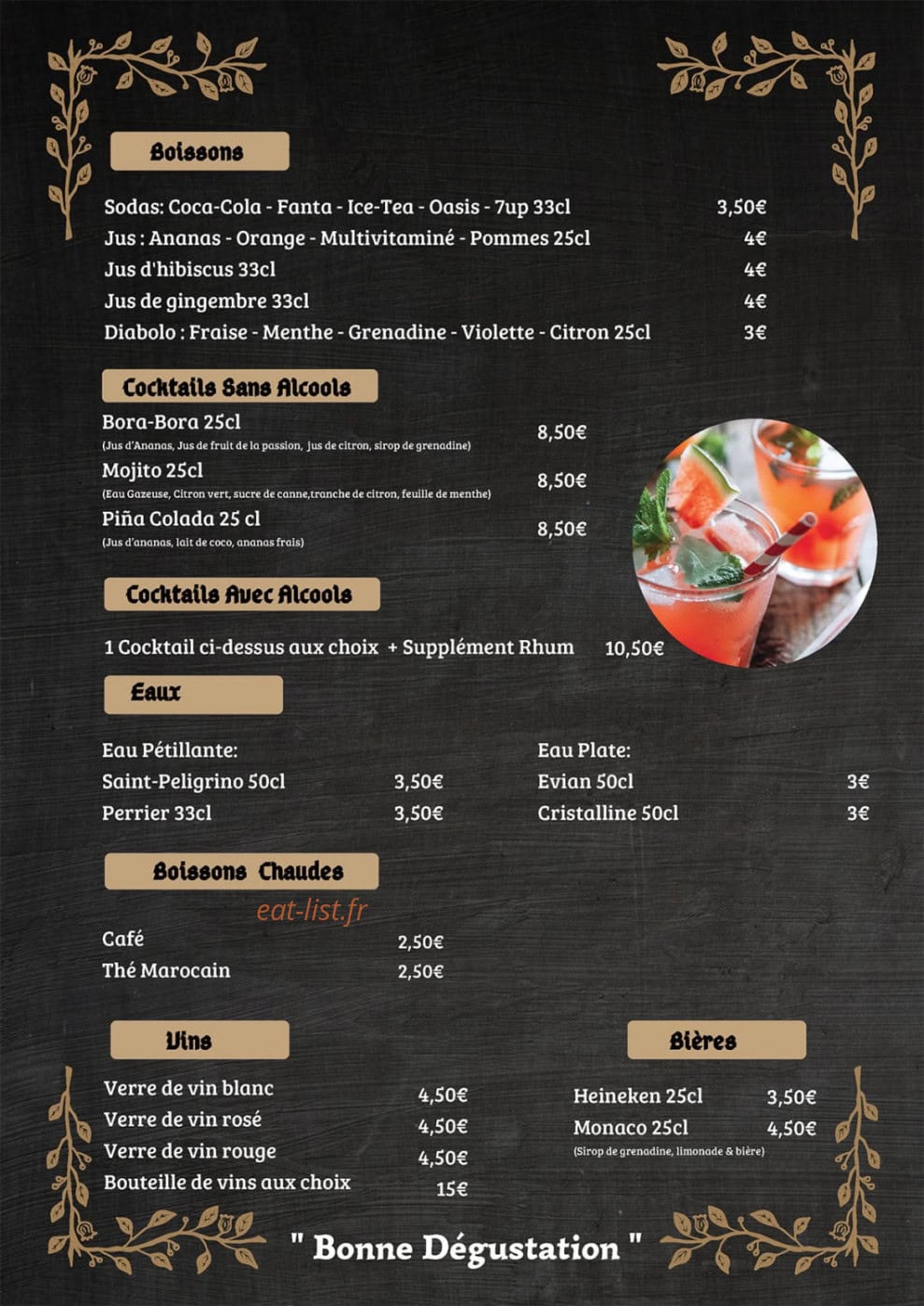 Le palais des saveurs — carte page 3