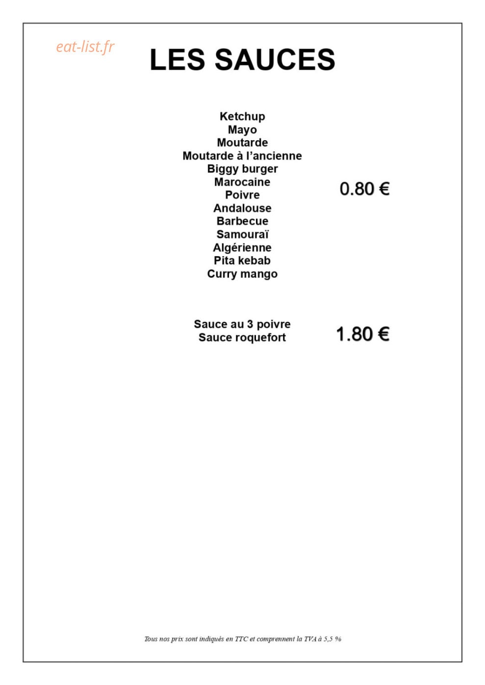 A la p'tit Pose — carte page 3