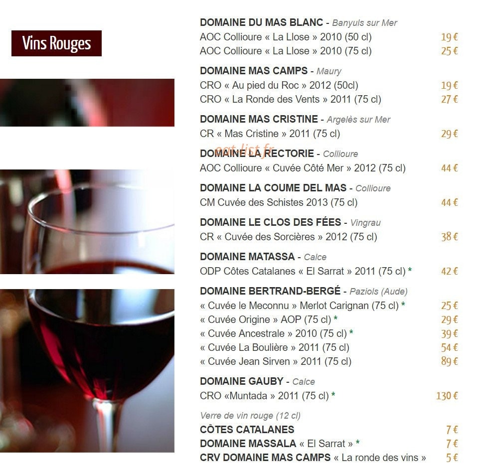 Auberge Saint Paul — carte page 6