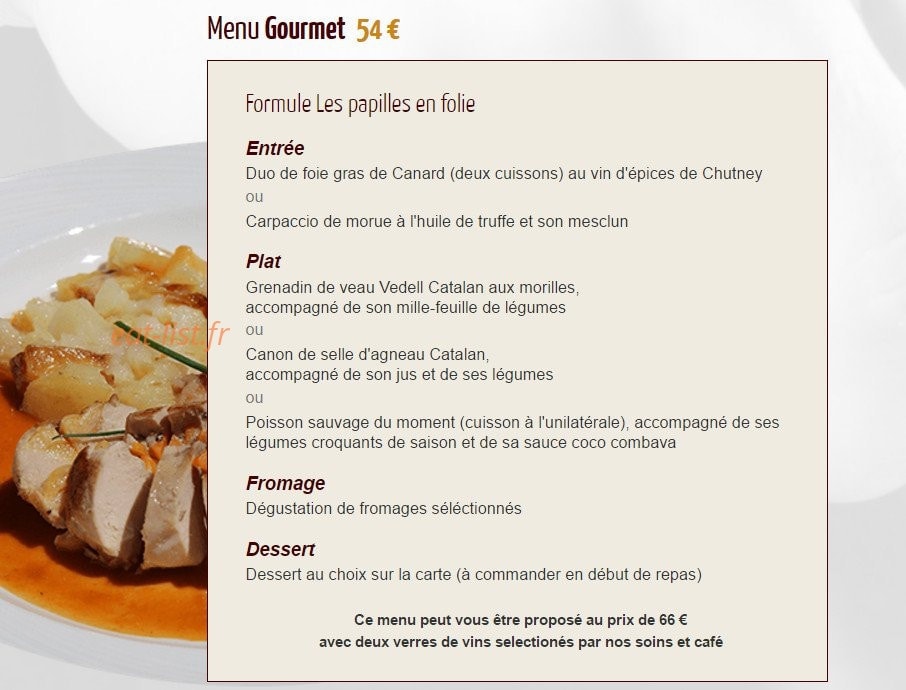 Auberge Saint Paul — carte page 3
