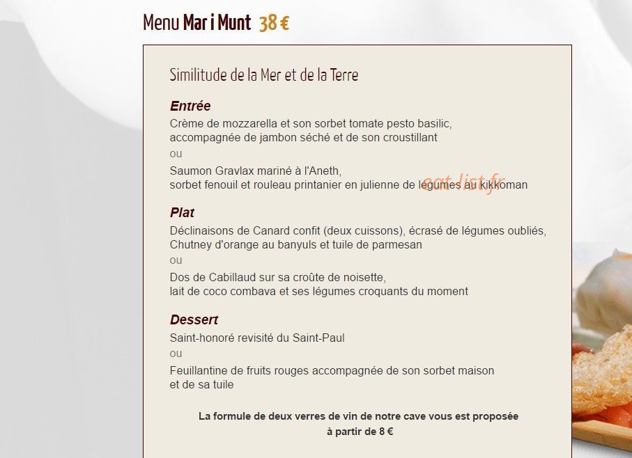 Auberge Saint Paul — carte page 2