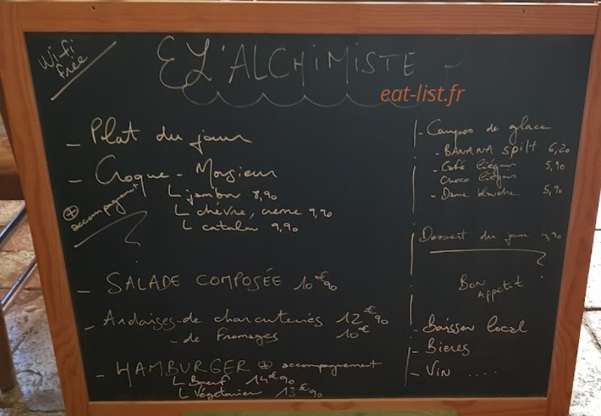 L'Alchimiste — carte page 1