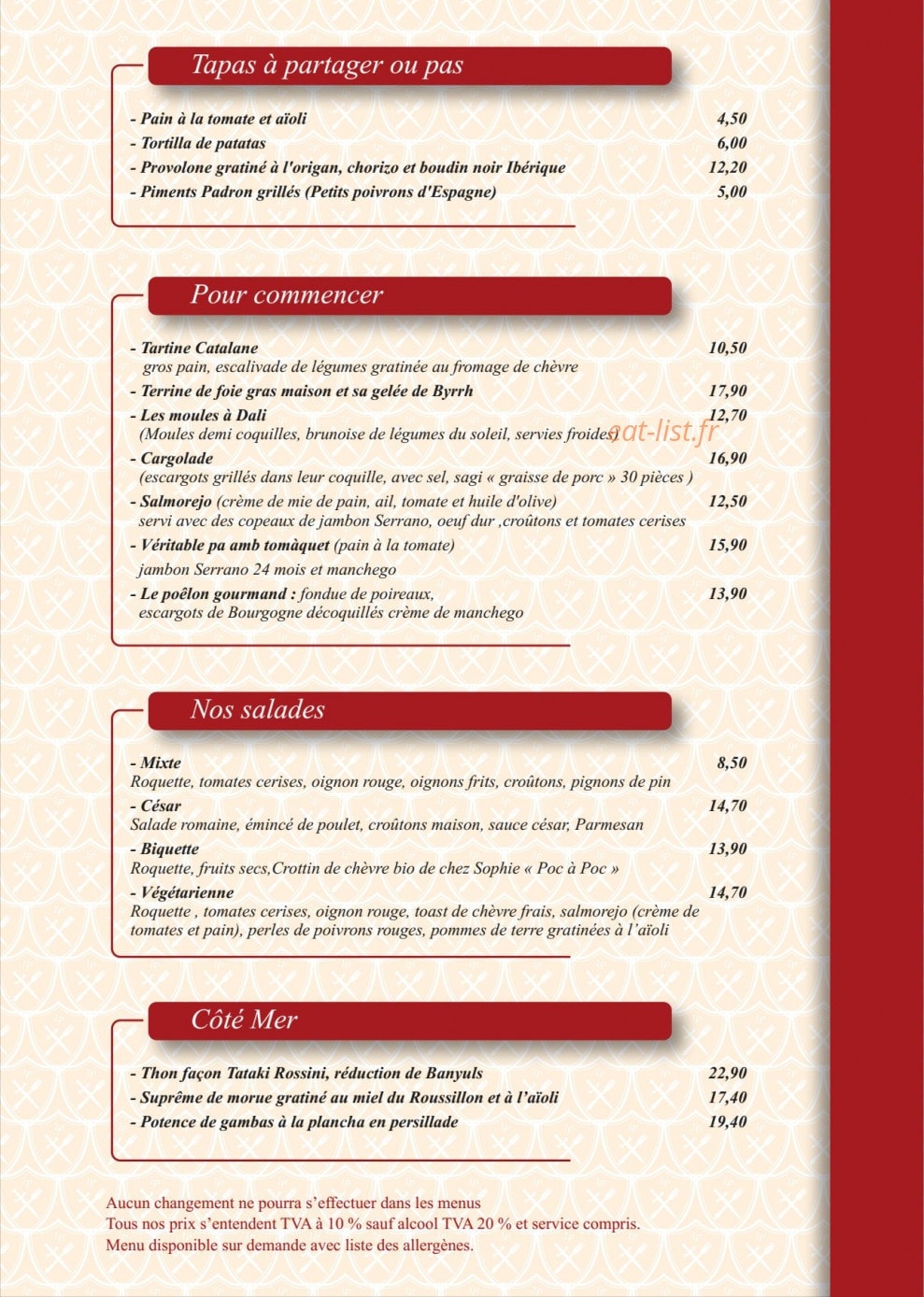 Le Patio — carte page 2