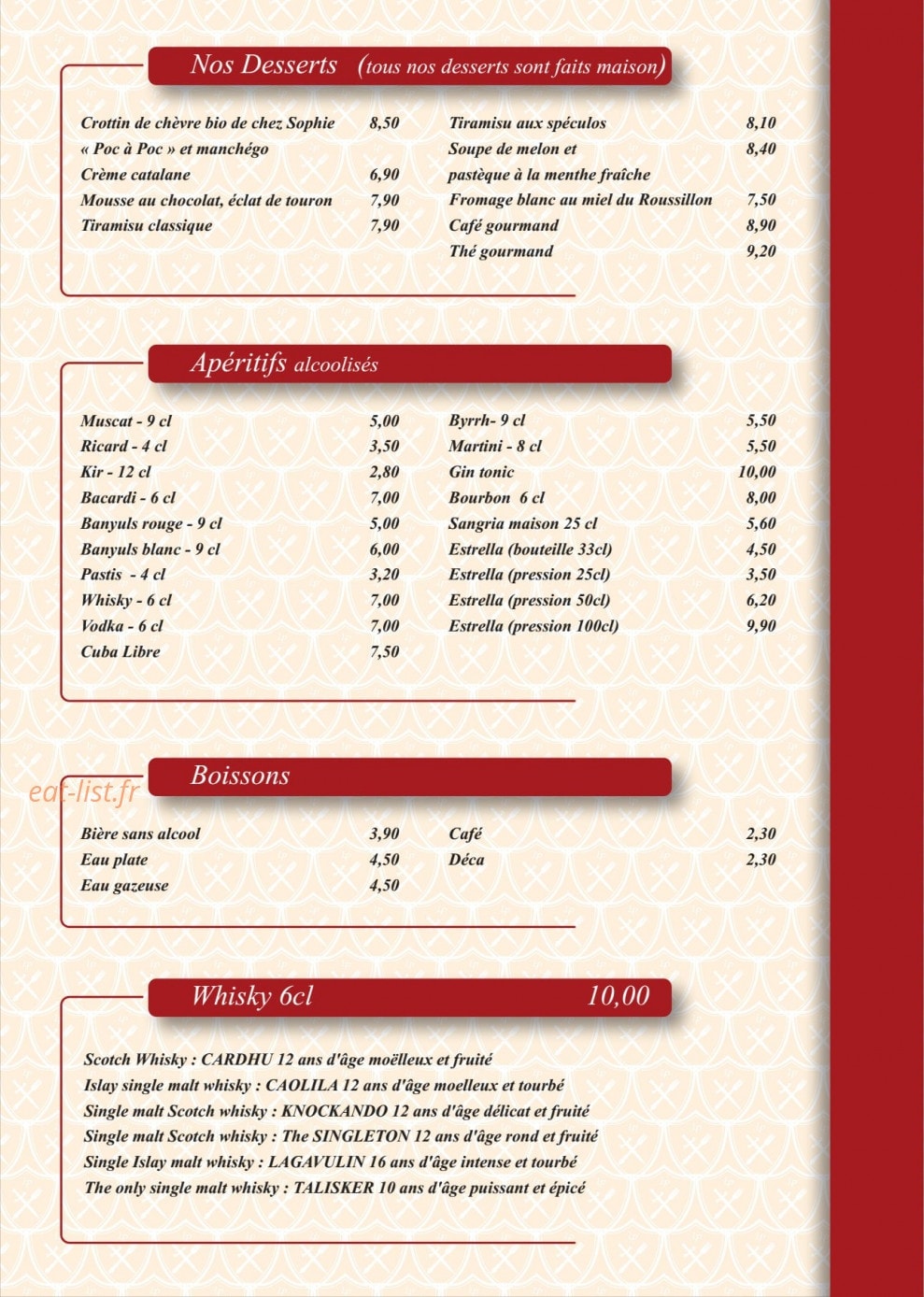 Le Patio — carte page 5