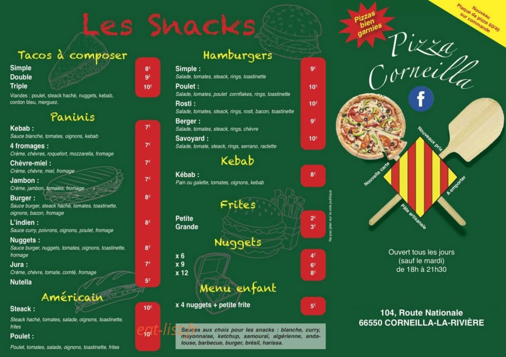 Pizza corneilla — carte page 3