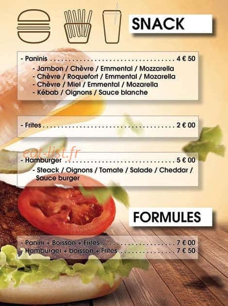 Bénito Pizza — carte page 2