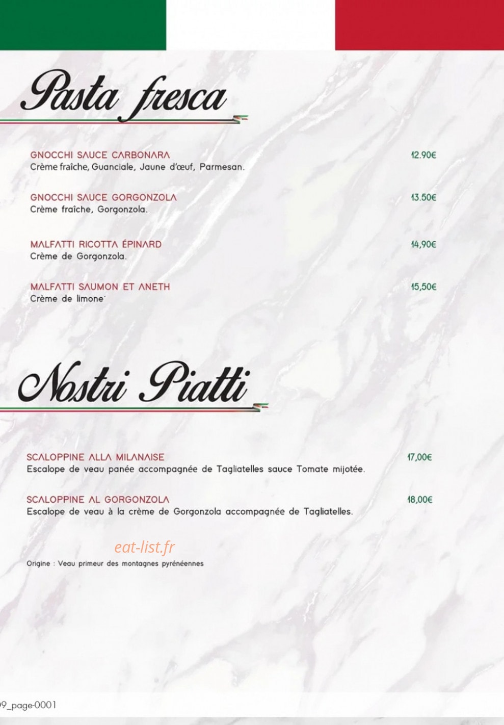 L'Amici — carte page 2