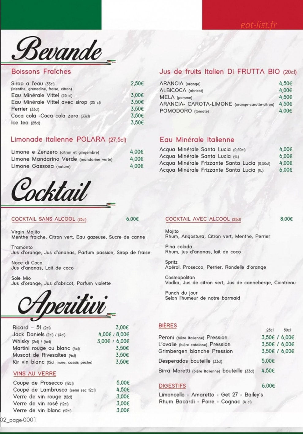 L'Amici — carte page 8