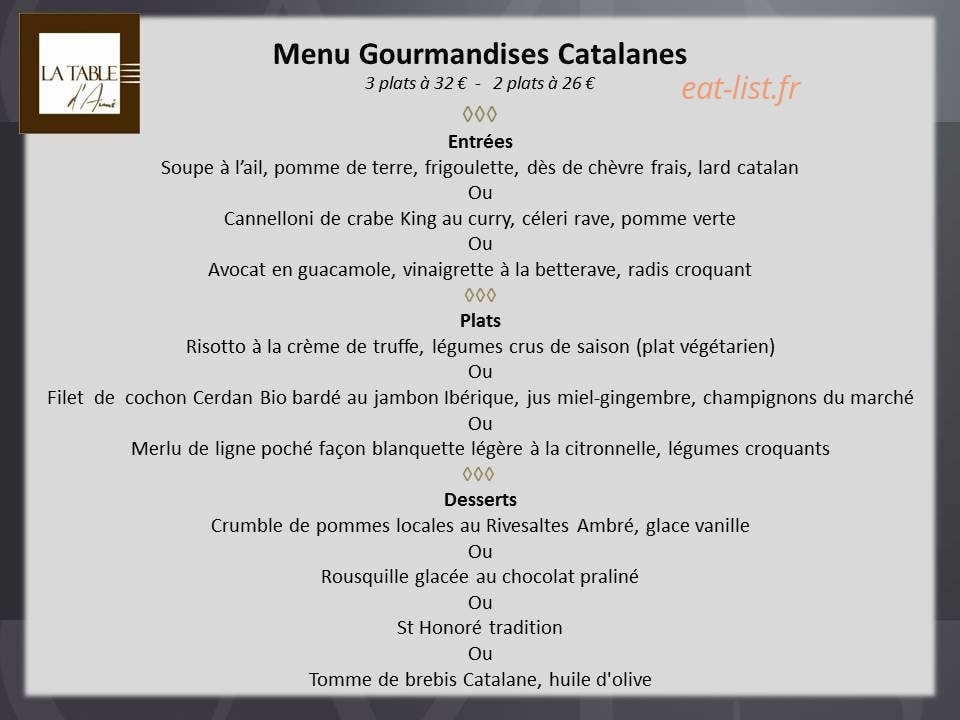 La Table d'Aimé — carte page 7