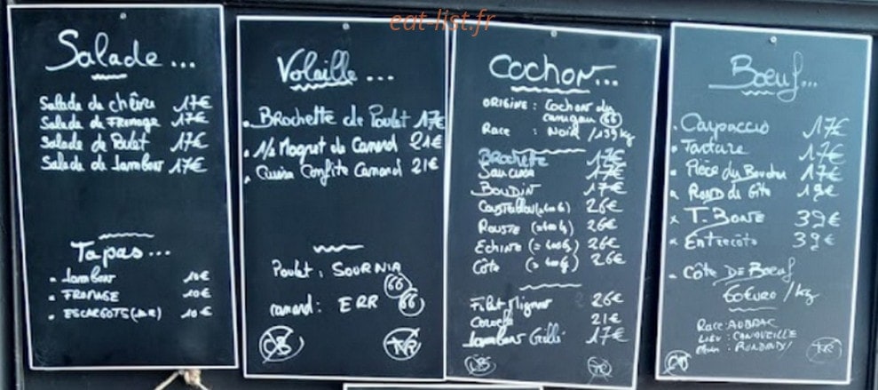 Le garde manger — carte page 1