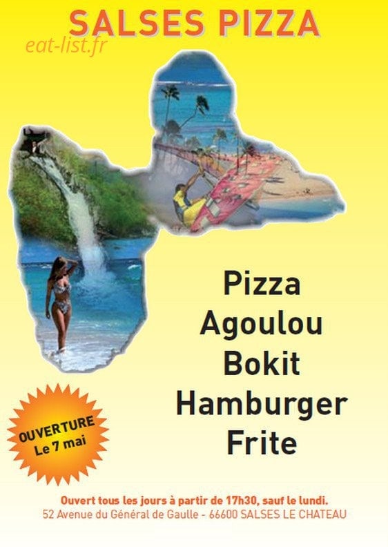 Salses Pizza — carte page 1