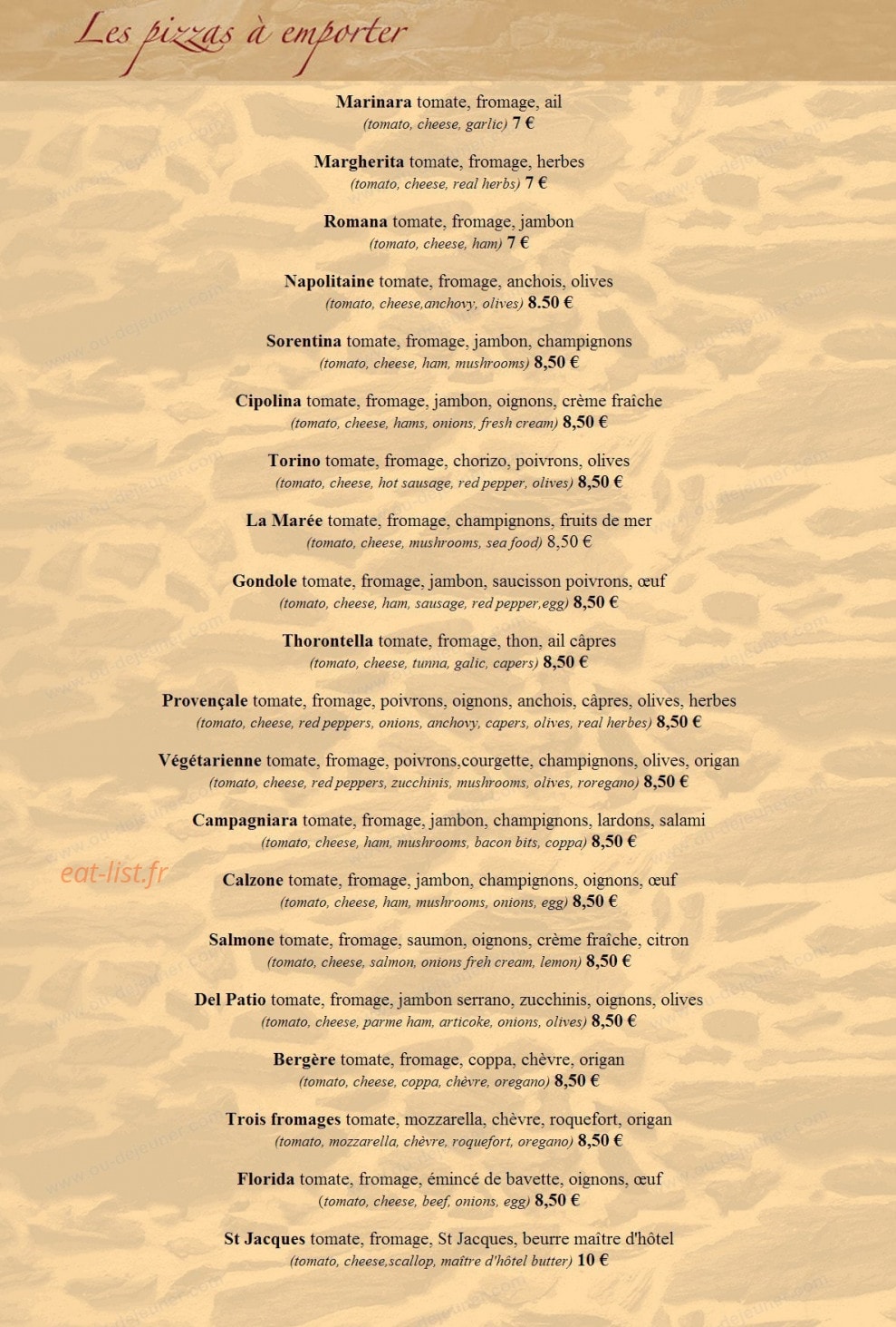 Del Patio — carte page 1