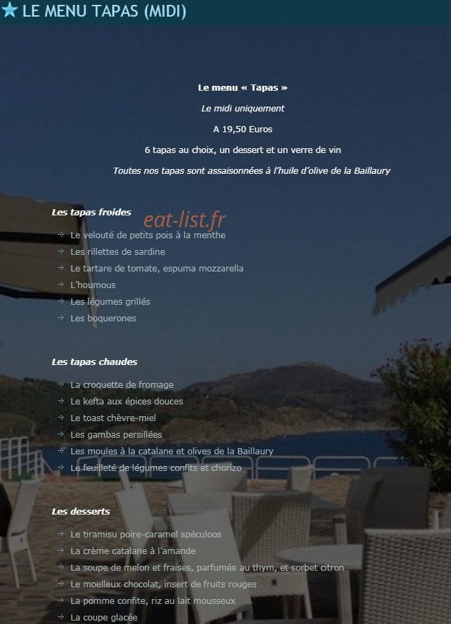 Le Miradou — carte page 1