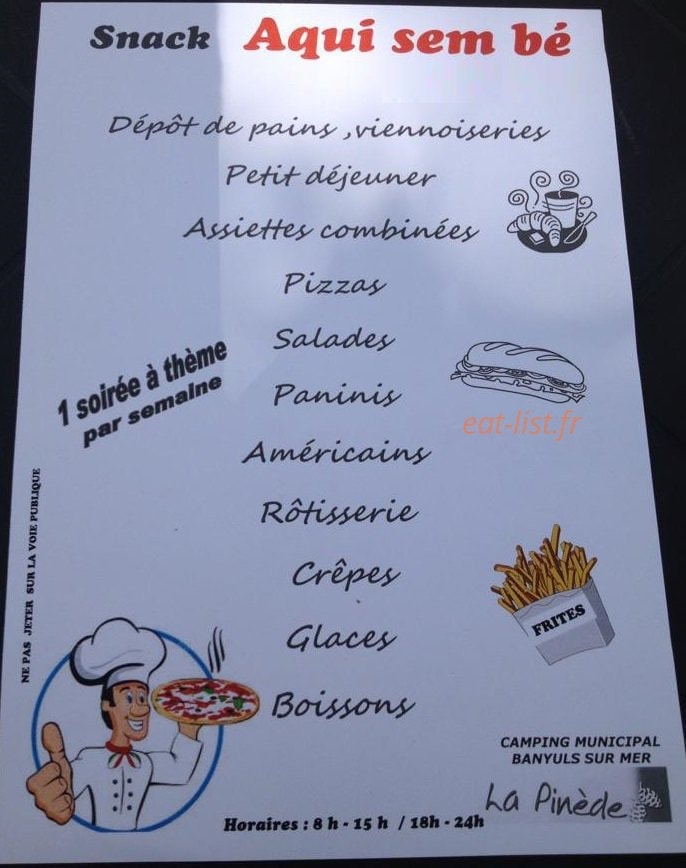 Snack Aquí sem bé — carte page 1