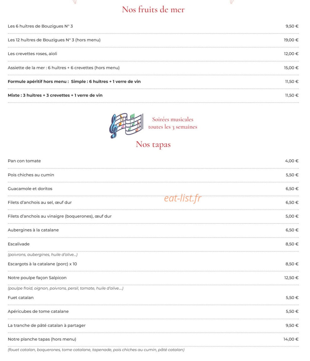 La Casa Catalane — carte page 1