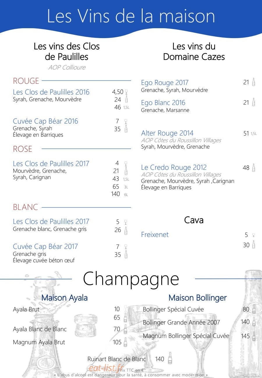 Les Clos de Paulilles — carte page 4