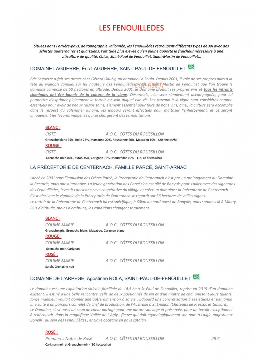 Les Jardins du Cèdre — carte page 24