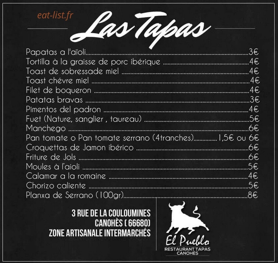 El Pueblo — carte page 2