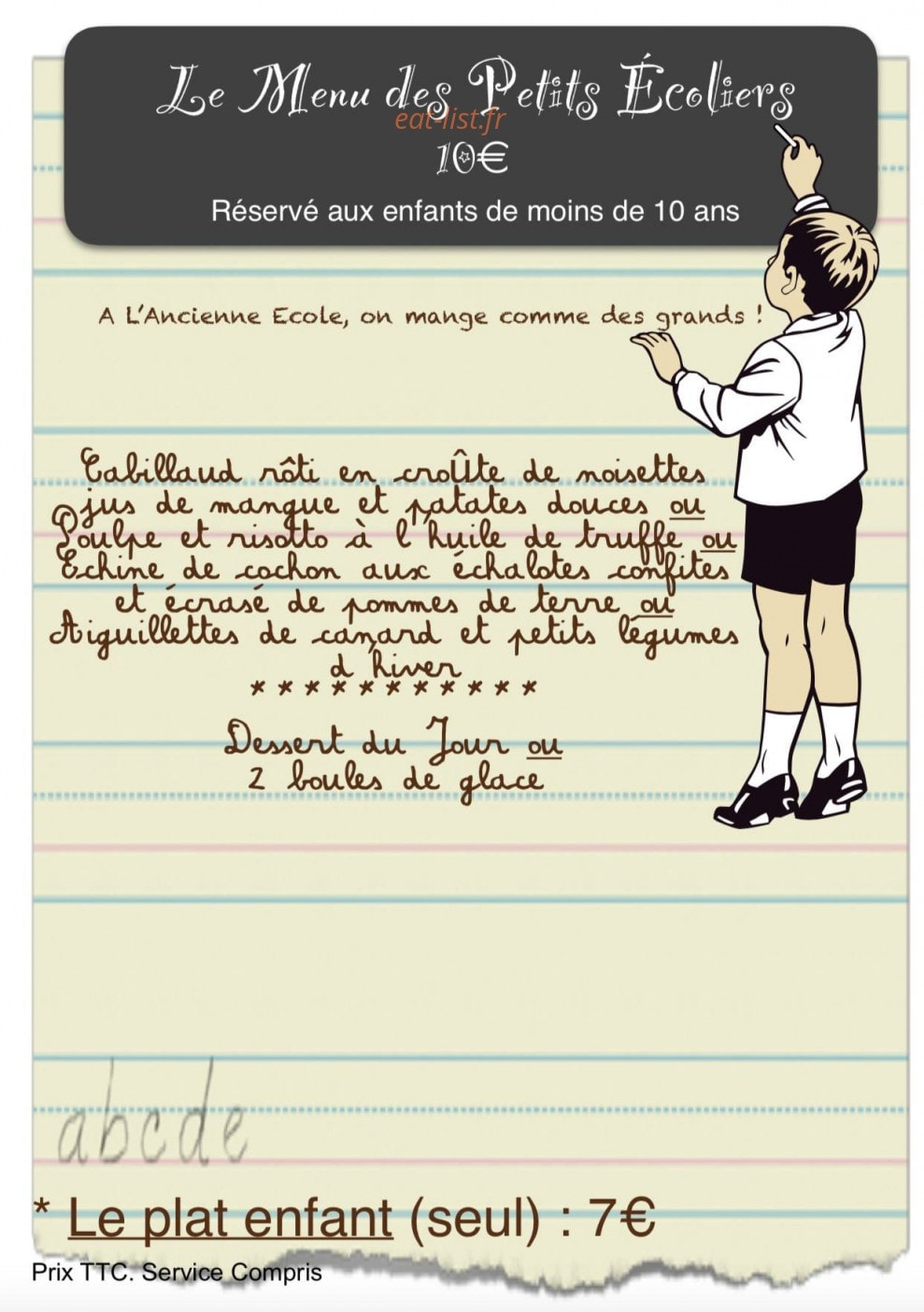 L'Ancienne Ecole — carte page 7