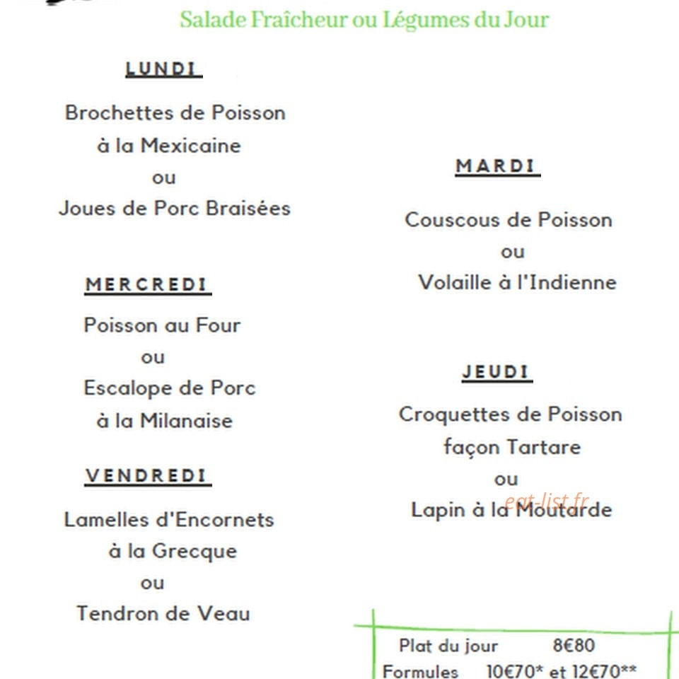 Au Saint-André — carte page 1