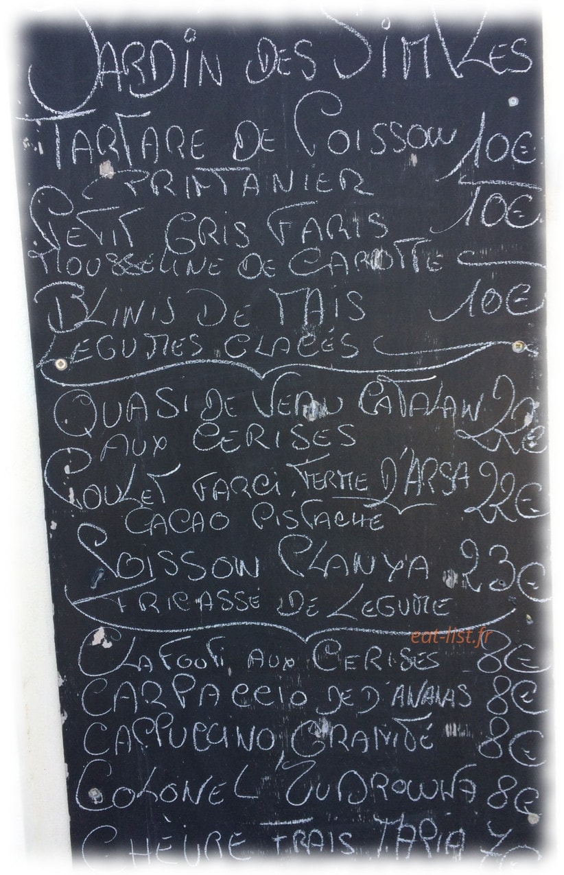Le Jardin des Simples — carte page 1
