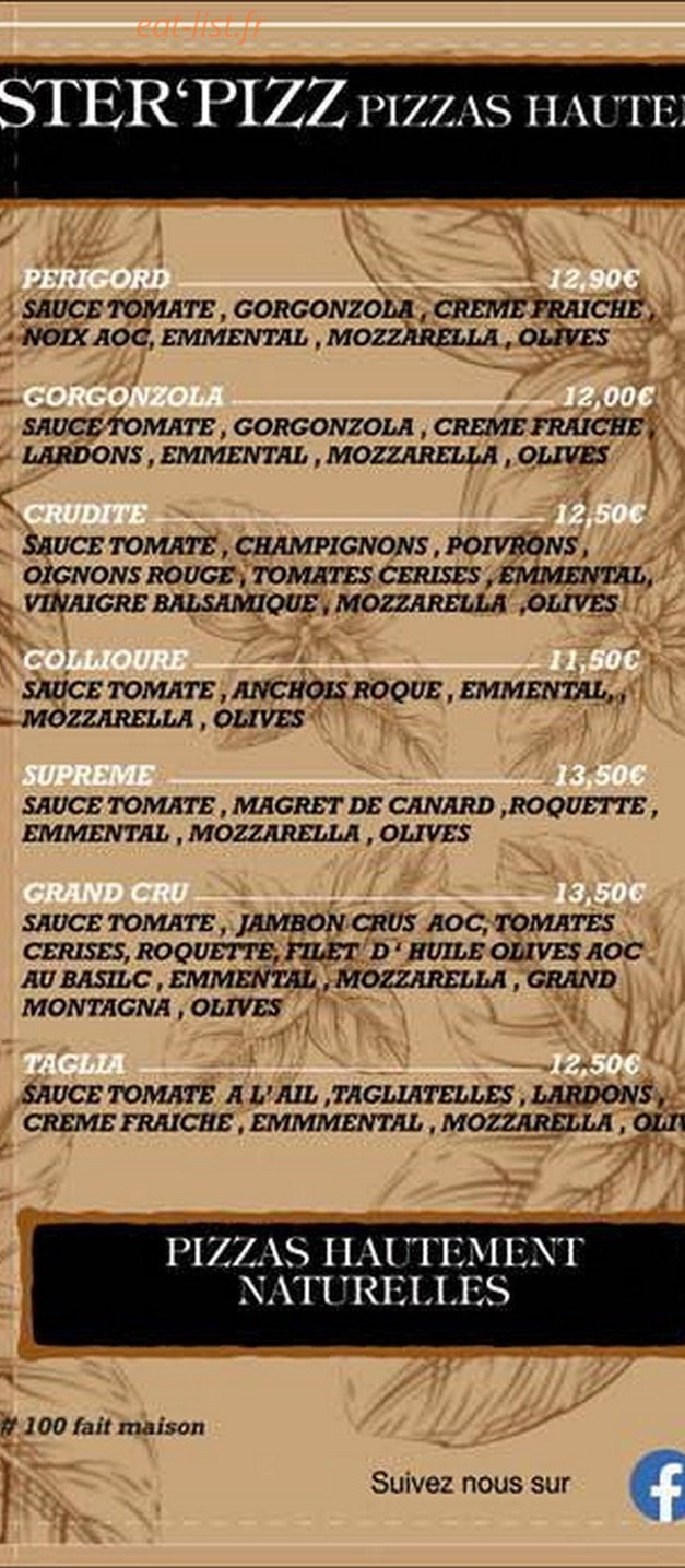 Master'Pizz — carte page 2
