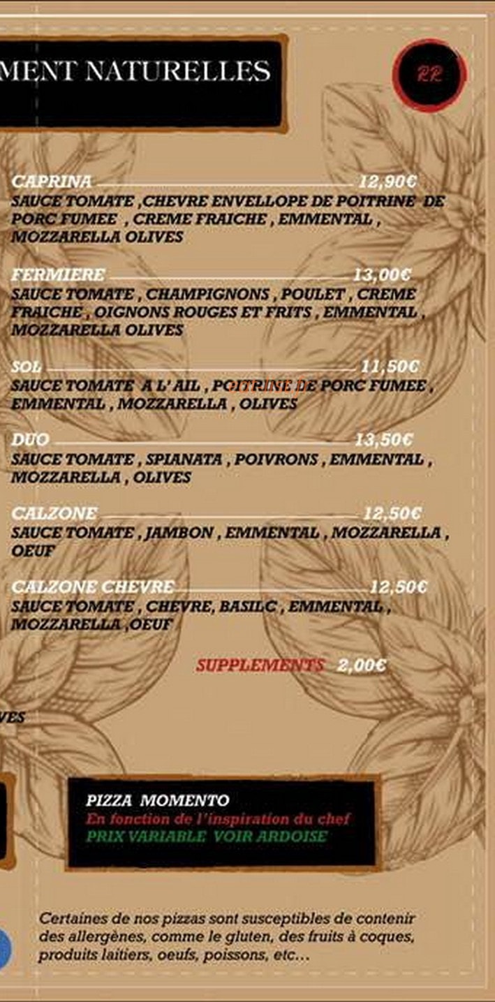 Master'Pizz — carte page 3