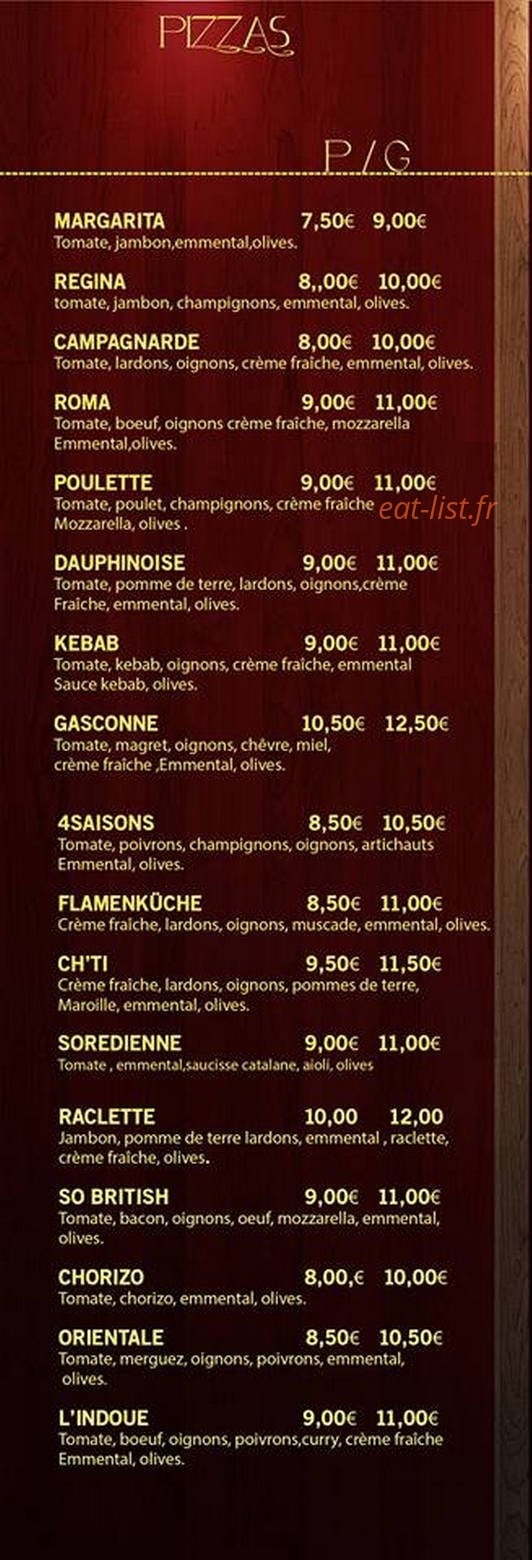 Pizza-de la vallée — carte page 1