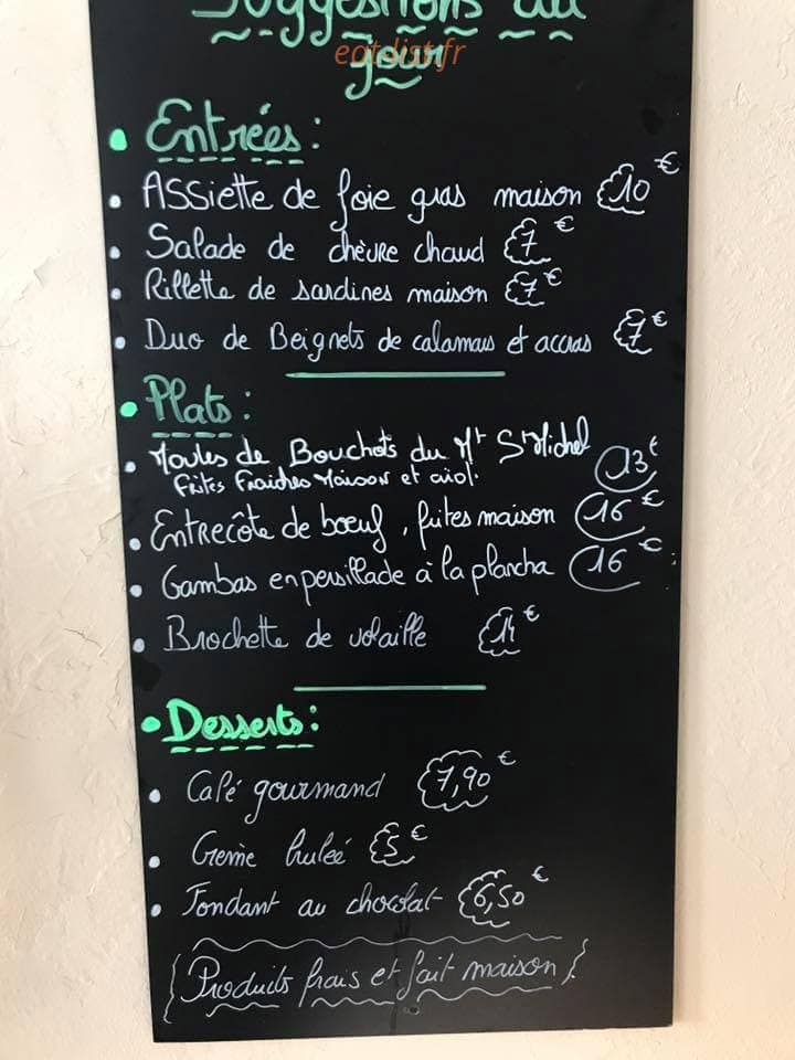 Abalounge — carte page 1