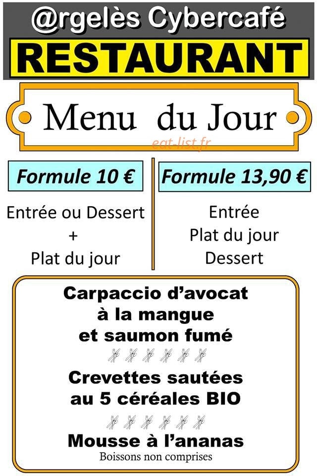 Argelès Cybercafé — carte page 3