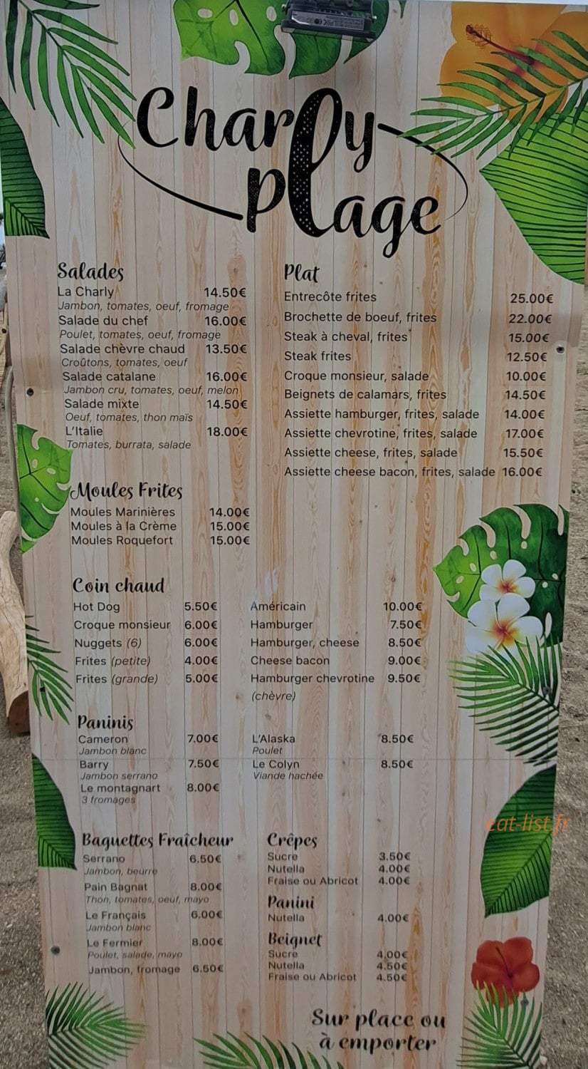 Charly Plage — carte page 1