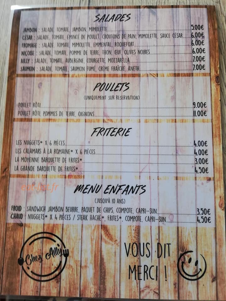 Chez Ailly — carte page 4