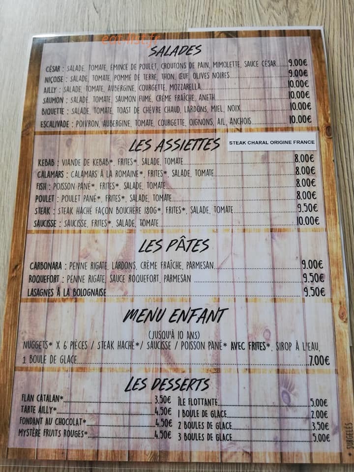 Chez Ailly — carte page 2
