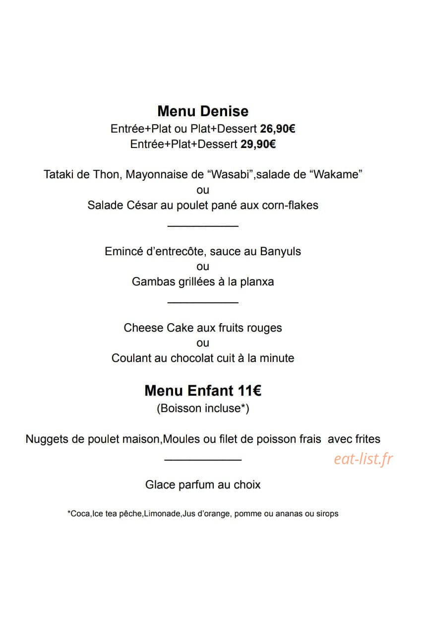 Chez Denise — carte page 2