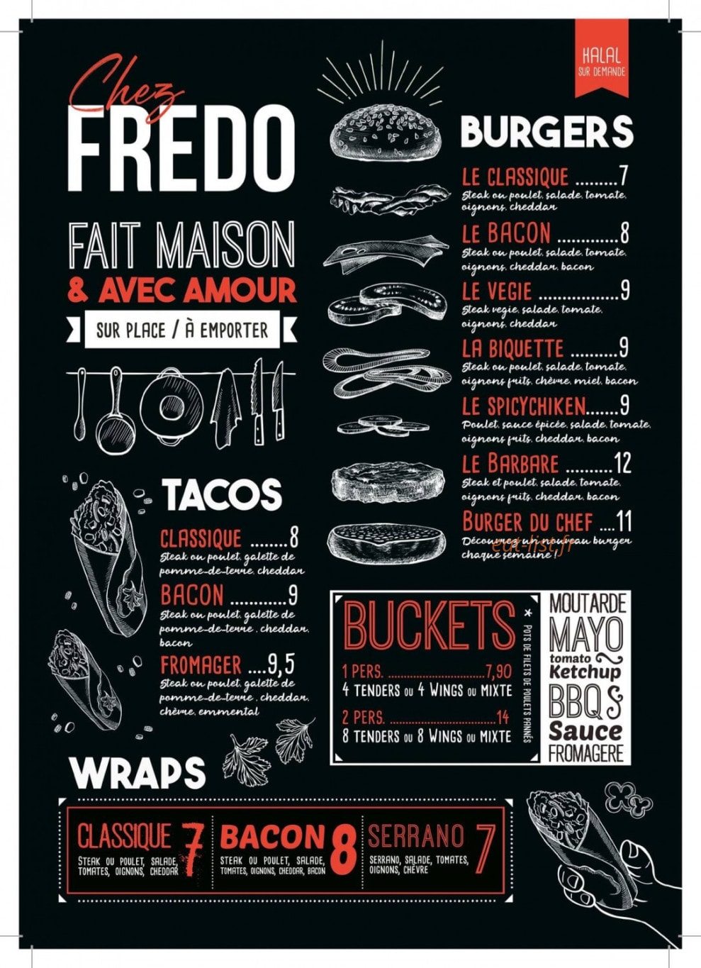 Chez Fredo — carte page 1