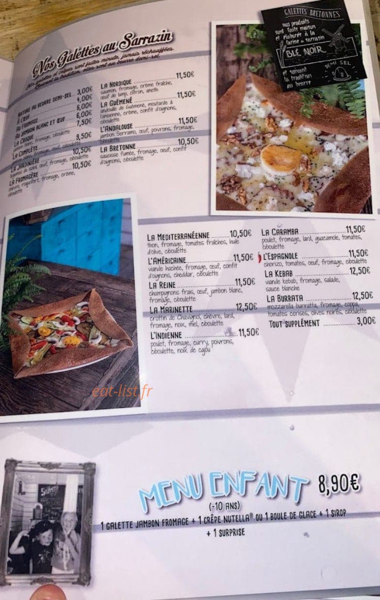 Chez Marinette — carte page 2