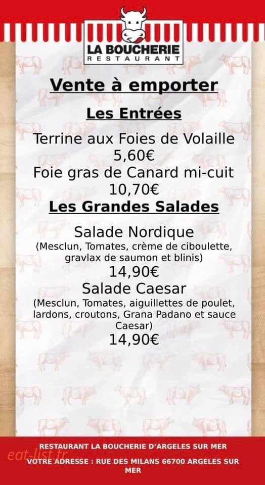 La Boucherie — carte page 1