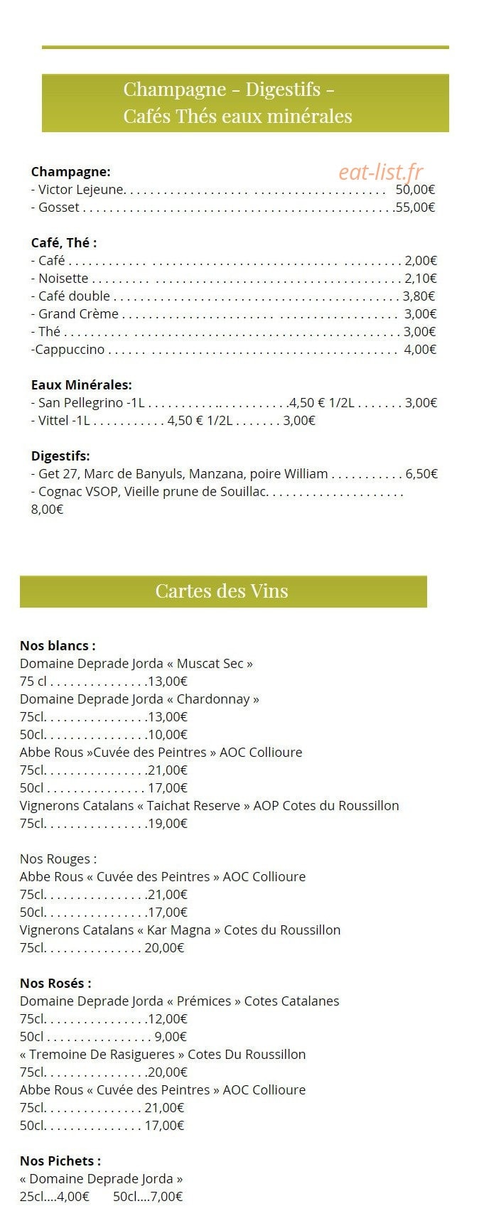La Mariscada — carte page 6