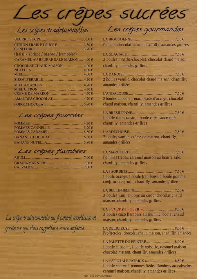 La Petite Brasserie — carte page 4