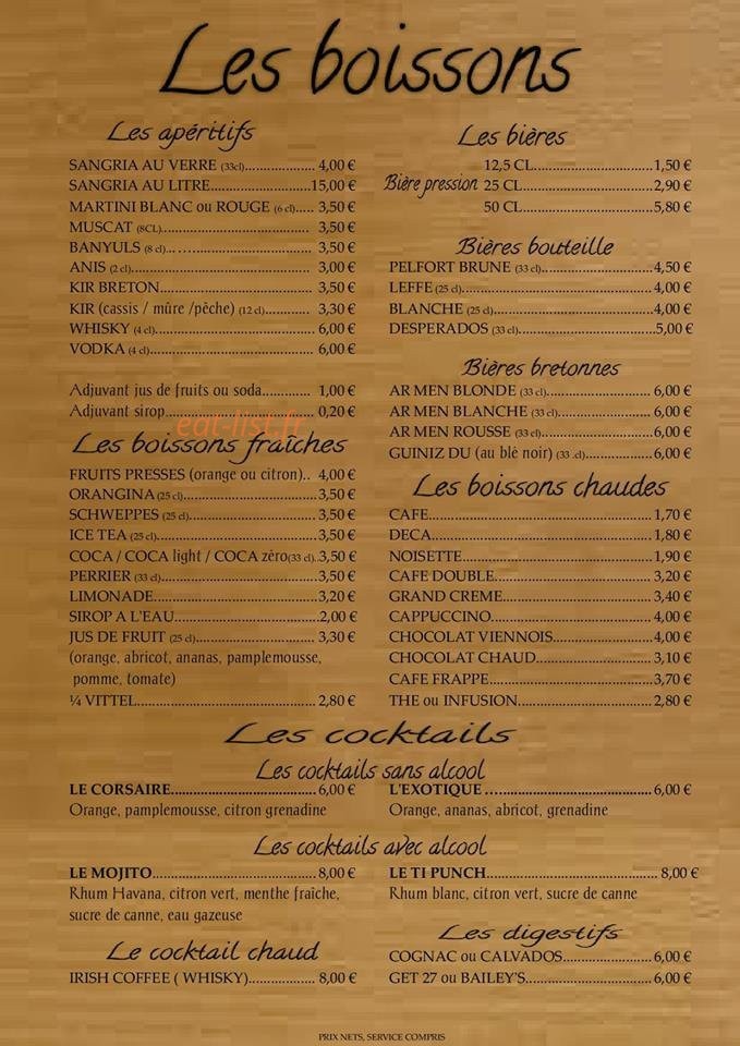 La Petite Brasserie — carte page 6