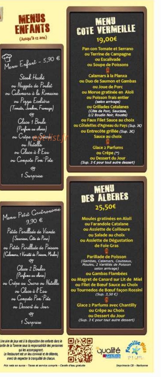 La Taverne — carte page 2