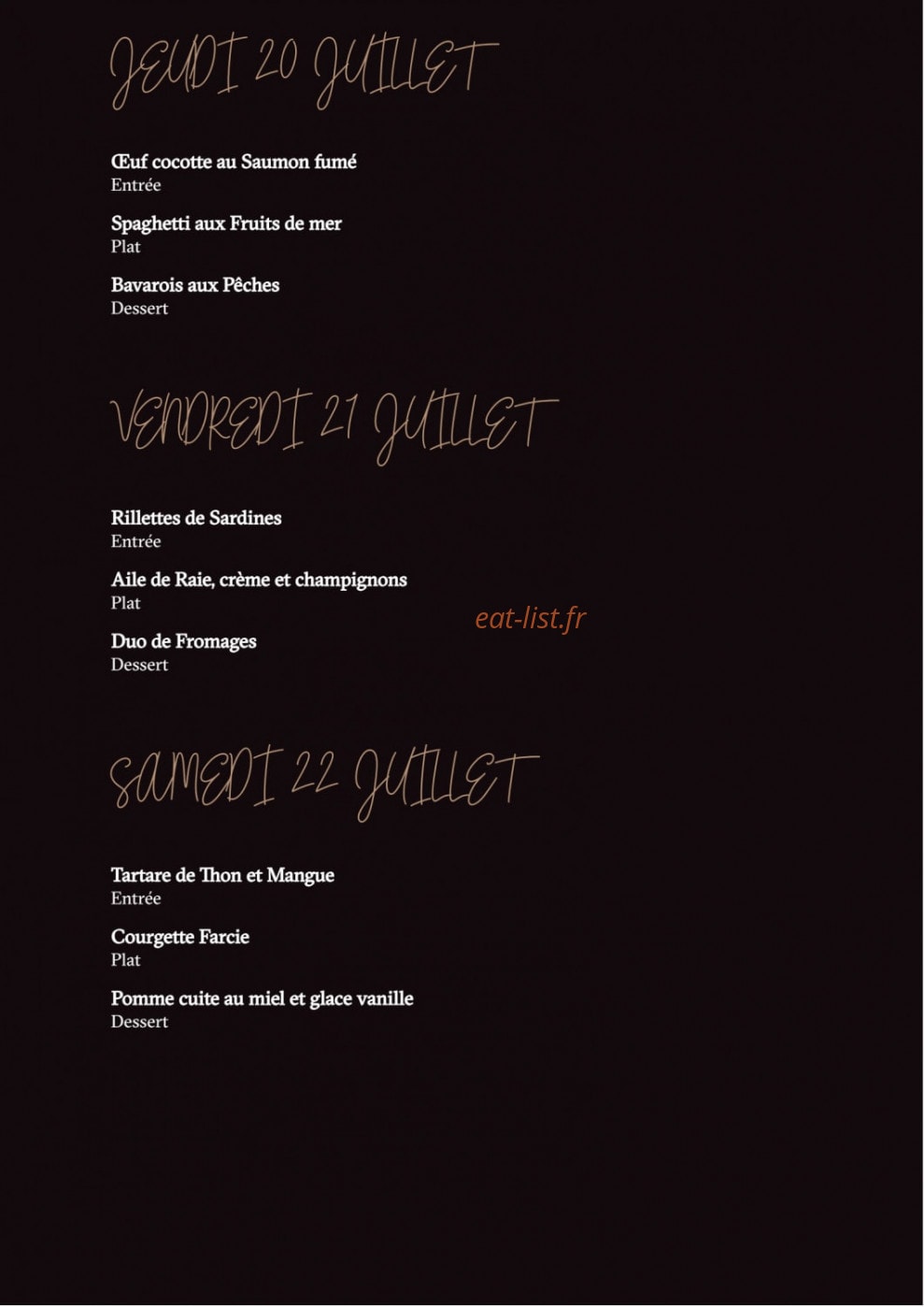 Le Comptoir JOA — carte page 7