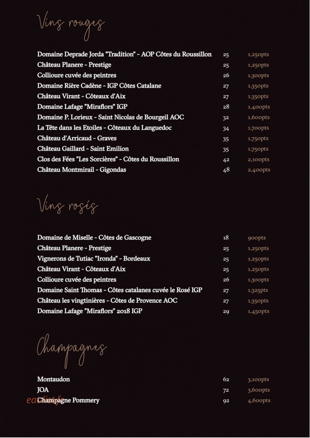 Le Comptoir JOA — carte page 4