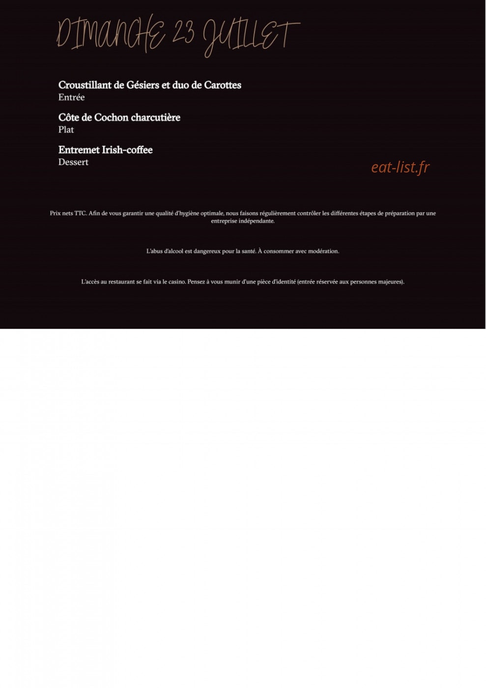 Le Comptoir JOA — carte page 8