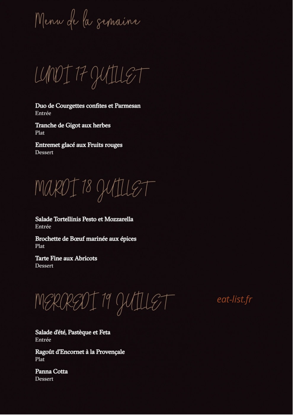 Le Comptoir JOA — carte page 6