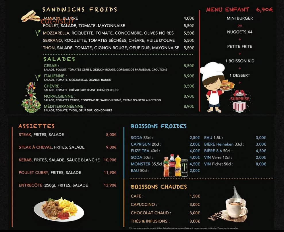 Le food — carte page 2