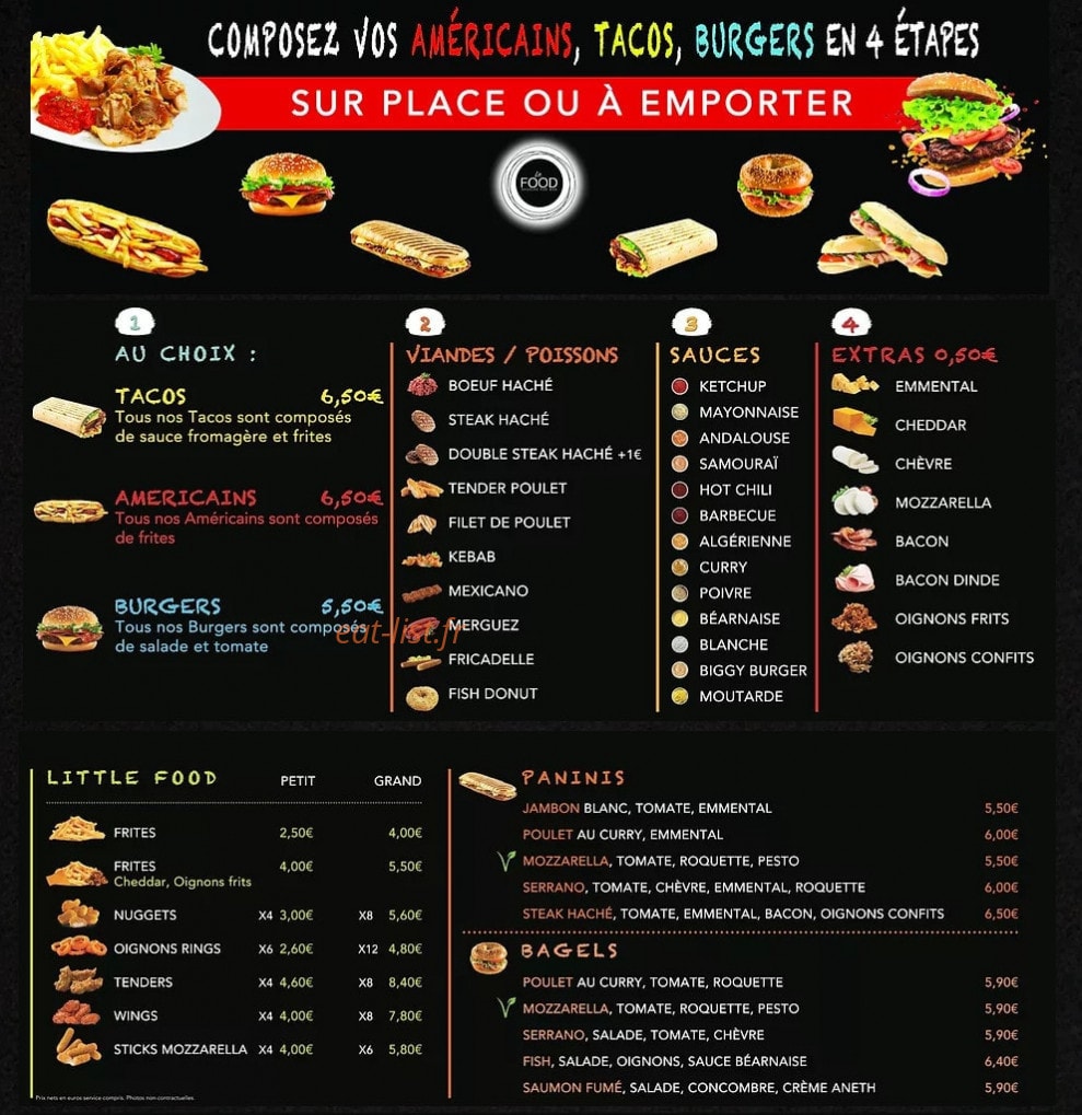 Le food — carte page 1
